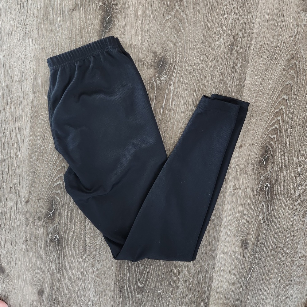 Cabelas Womens Base Layer Leggings Black Polyester Mesh Size Small Reg 918073